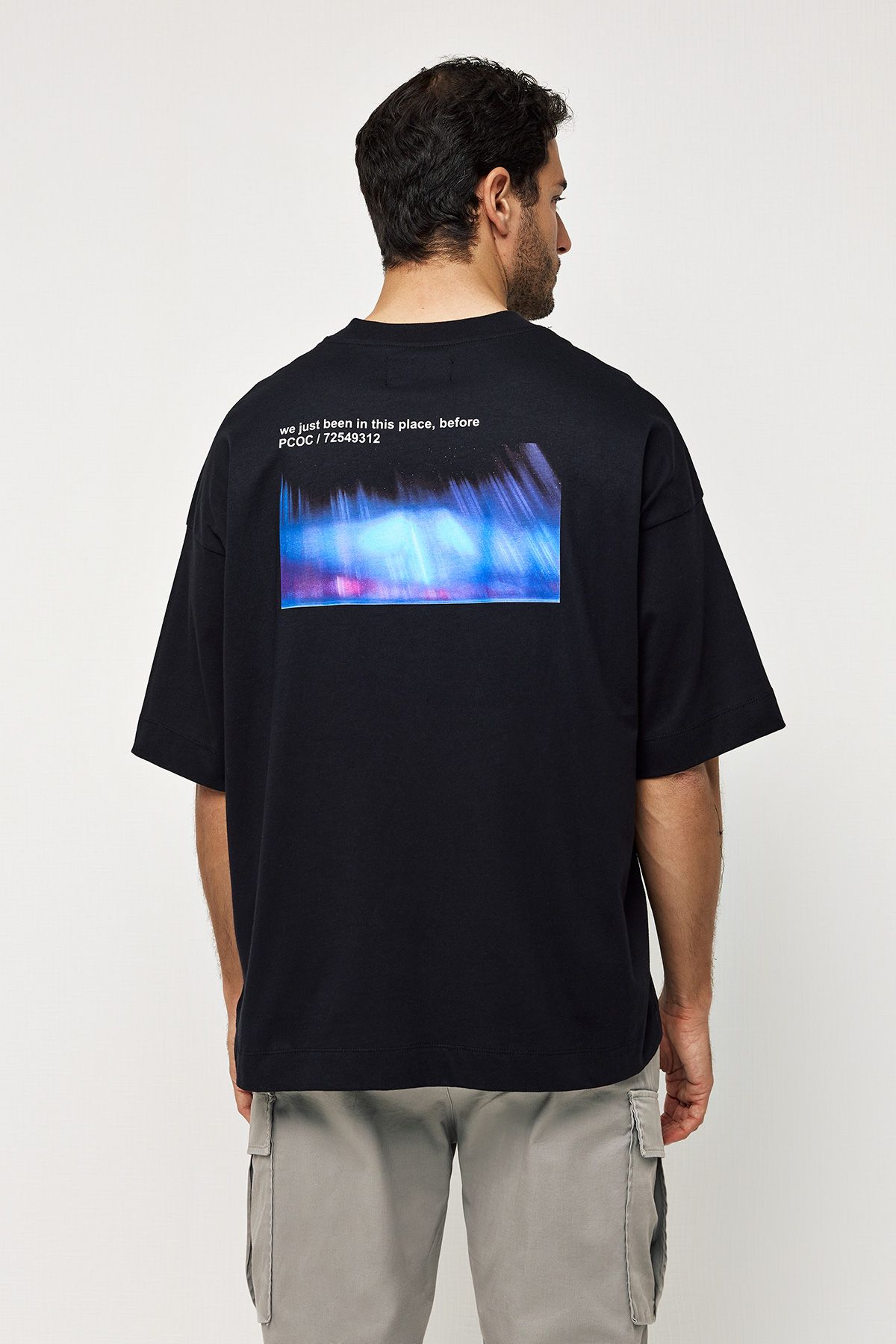 Βαμβακερό T-Shirt με Τύπωμα Aurora στην Πλάτη
