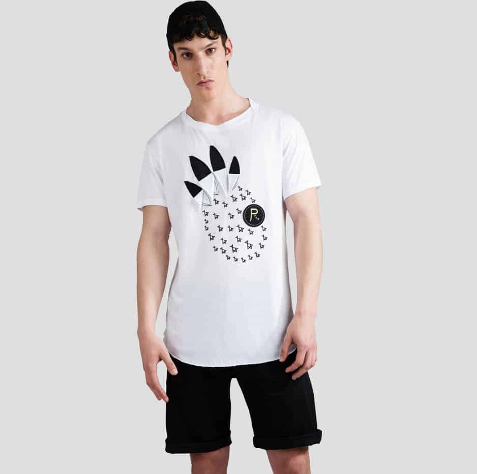T-Shirt with pineapple pattern with P/COC logo