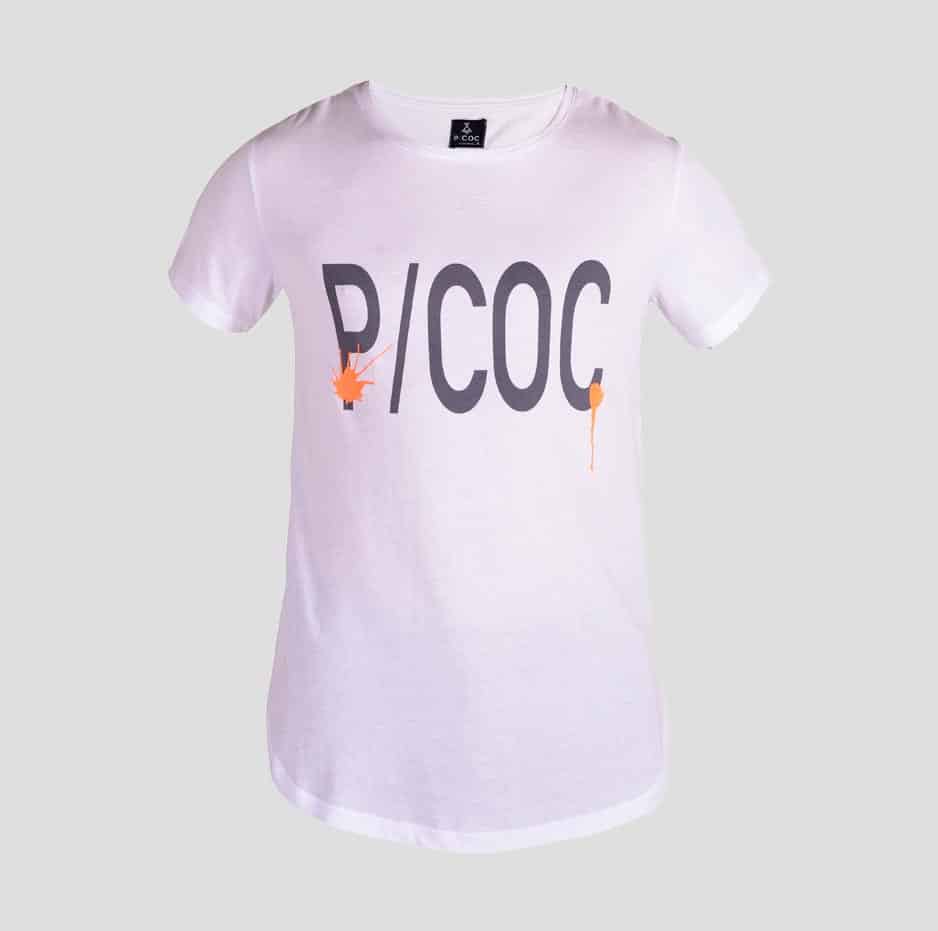T-shirt with P/COC logo in front
