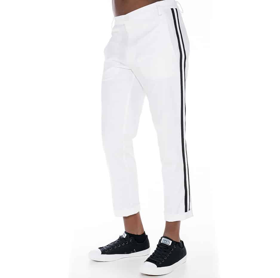 White lane pants with stripes on the sidep643_1