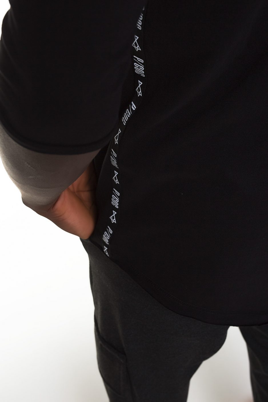 T-shirt with P/COC tape on the side