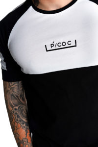 Ασπρόμαυρο t-shirt με λογότυπο μπροστά