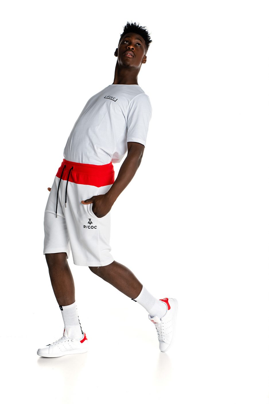 Red P/COC t-shirt with logo in front