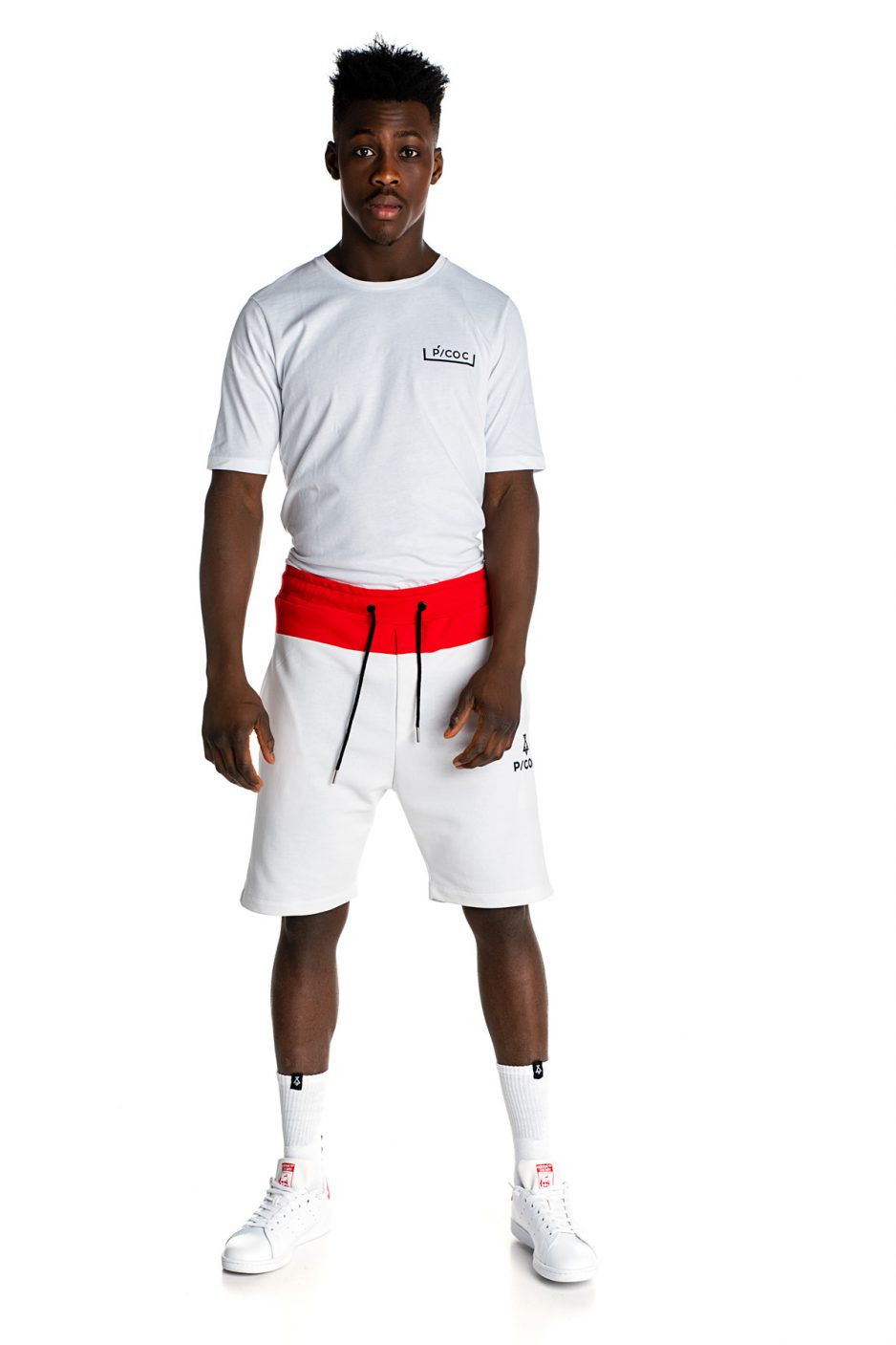 Red P/COC t-shirt with logo in front